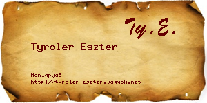 Tyroler Eszter névjegykártya